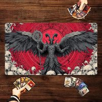 Demon Messenger and Rune Array Magic Card Battle Mat MTG Playmat Anti-slip Base gathering gaming mats Board Game Mat for TCG