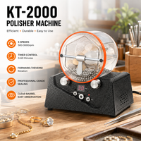 KT-2000 Elektrische Poliermaschine mit einstellbarer Geschwindigkeit und Timer, Poliermaschine mit Polierperlen, 150W, 220V, EU-Stecker, 5 Geschwindigkeiten, 0-60 Min. Timer,