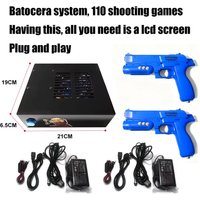 Batocera Game System with Dual Light Gun Set – 110 Shooting Games, Plug & Play, Compatible with LCD Screens