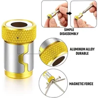 Magnetic Ring 1/4"Metal Screwdriver Bit Magnetic Ring For 6.35mm Shank Anti-Corrosion Drill Bit Magnet Powerful Ring tool