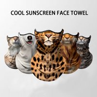 lce Silk Breathable Bandana Cycling Running Scarf Riding Hiking Sports 3D Animal Face Mask Cover Cool Scarf Neck Protection