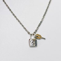 New NANA Mini Polished R Lock Necklace Titanium Steel Smooth Surface Clavicle Chain Punk Rock Couple Jewelry Valentine Gift