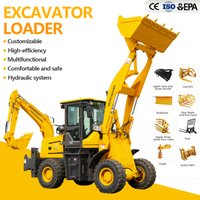 HW15-26 Backhoe Loader Excavator 4.8ton 4x4 Backhoe Excavator 4WD All-Terrain Agricultural Construction Machinery Digger Tractor