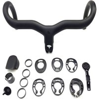 Syncros Creston IC SL Road Integrated Handlebar Carbon Fiber One-shaped Handlebar Stem Internal Routing with Spacers and Mount
