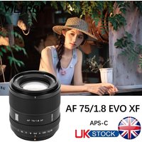 【UK Stock】VILTROX AF 75mm F1.8 EVO APS-C Portrait Prime Lens for Fuji X Mount Cameras X-M5 X-T50 X-S20 X-T5 X-H2S X-T30 X-T4 X-Pro3 X-E5