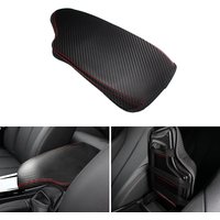 Center Armrest Box Cover For BMW 3 Series F30 2013 2014 2015 2016 2017 2018 LHD / RHD Car Carbon Fiber Texture Leather Trim