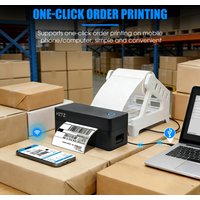 4x6 Thermal Label Printer, Bluetooth USB High Speed, for Small Business, Compatible with iOS Android Windows Mac