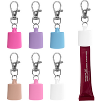 Portable Clip On Lipstick Keychain Lip Balm Holder Key Chain Cap For Lipgloss Women Girls Keychain Cap For Liploss Key Holder