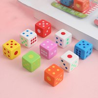 1-3 Set Novelty Dice Shaped Erasers 3D Candy Color Rubber Toy Kawaii Stationery School Office Supplies Creative