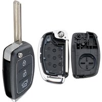 Coque de remplacement pour clé télécommande de voiture à 3 boutons, compatible avec Hyundai / Santa / Fe Sonata-/Tucson- Accent I30 / I40 / I45