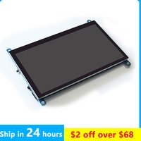 Portable Mini 7 Inch 5 Point Capacitive LCD Touch Screen Panel IPS 1024x600 Full HD HDMI Gaming Monitor PC Display Raspberry Pi