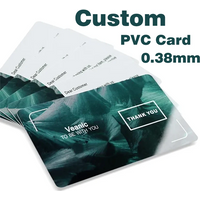 Custom PVC Business ID Card Own Design Logo Name Plastic Waterproof Double Side Glossy Matte Thank You 0.38mm 85.5*54mm 200pcs