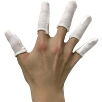 100PCS High Quality White Cotton Finger Cots Disposable Thickening Finger Covers Extension Non-slip Finger Protectors Work