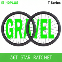 AliExpress NONE 10PLUS Gravel Carbon Wheels 700C Disc Brake Tubeless Ready Center Lock 36T Star Ratchet Hub 38/45mm Pillar 1423 Spokes