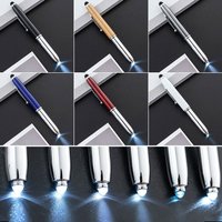 3-in-1 Construction Tools With LED Light Ballpoint Pen Outdoor Tool Multi-function Pen Capacitive Pen