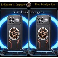 Magnetic Heat Dissipation Case for POCO F8 F7 Ultra X7 Pro 5G Case Wireless Charging Graphene Red Copper Cooling Metal Cover