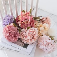 Silk Hydrangea New Artificial Flower high quality Home Vase table Decor Wedding Decorative Garden diy gift box Wreath Material