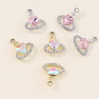 10pcs Sparkling CZ Crystal Heart Charms Pendants for Necklace Earrings Making Accessories Handmade Diy Jewelry Making Supply