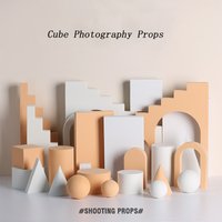 Solid Color Cube Photo Photography Props INS 3D Jewelry Beauty Decoration Decoration Background Props