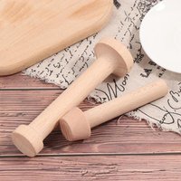 Home Pie Wooden Portable Egg Tart Pusher Double Sided Tart Tamper Dough Press Eggtart Mold Pastry Tools