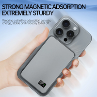 Magnetic Portable Battery Wireless Fast Charging LED Display Ultra Thin Power Bank for MagSafe For iPhone Samsung Phone Airpods