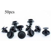 Universal Plastic Rivet Fix Clips 50Pcs, Replacement Catches for Toyota Auto Bumper & Door Veneer