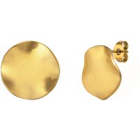 Matte Circle Disc Stud Earring Women, Simple Trendy Stainelss Steel Post Earring Geometric Jewelry