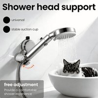 Universal Shower Head Holder Punch-free Supports Shower Head Holder Suction Cup Wall Mounted Bathroom Handheld Shower Holde