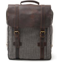 Military Canvas Leather Backpack for Men & Women, Fashion Male School Bag, Unisex Rucksack Mochila Backpack