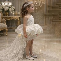 LORIE Sweet Flower Girl Dress for Weddings A-Line Midi Lace Kids Formal Outfit Flower Girl Dresses Customized Gril Party Gowns
