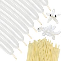 100Pcs 260 Balloons Clear Long Balloons for Tying Balloon Arch Twisting Latex Animals Magic Balloons Kid‘s Party Wedding Decor