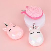 1 Cute Unicorn-Shaped Hairbrush, Scalp Massage Comb, Portable Hair Styling Tool Suitable for All Hairstyles