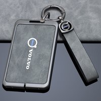 Car Leather Smart NFC Card Key Case Cover Shell Holder Keychain Bag For Volvo EM90 EX30 2024 Polestar Key Protection Accessories