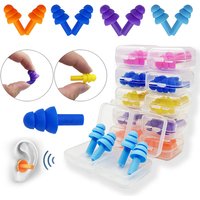 5/10 Pairs Swimming Earplugs with Box Soundproof Silicone Color Diving Noise Reduction Sleep Learning Reusable Washable TMZ