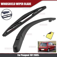 Rear Windshield Wiper Arm Blade Set For Peugeot 107 2005 2006 2007 Onwards Rear Front Windscreen Rubber Wiper Arm With Blade