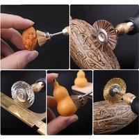 2,35mm Schaft Schmuck-Polierbürsten - T-förmige Drahtbürsten-Räder (Stahl & Kupfer) zum Polieren & Reinigen