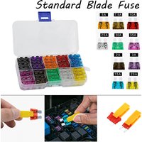 100Pcs Auto Truck Standard Blade Fuse Assortment Car Fuses Kit Assorted 2.5/3/5/7.5/10/15/20/25/30/35A Car Fuse With Box Clip