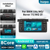 Hizpo 8Core DSP Car Multimedia Player for BMW E46 M3 Rover 75 Coupe 318/320/325/330/335 Stereo 4G Autoradio RDS GPS 4G-LTE WiFi