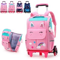 Children Trolley backpack wheels Student High capacity School bags Rolling Backpack kids Trolley bag school backpack wheeled bag