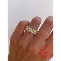 925 Sterling Silver Zircon Advanced Fashion Exquisite Oval Ring For Women Engagement Wedding Luxury High Quality Fine Jewelry