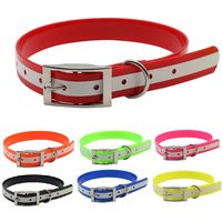 High Quality Pet Dog Collar TPU+Nylon Night Glowing Reflective Safety Collars Deodorant Waterproof Collar Pet Supplies