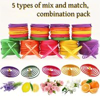 48pcs/box Mixed Natural Incense Coils 3 Hours Lavender Lemongrass Essential Oil Coil for Outdoor Use Coil Incense in Box