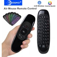 KEBIDUMEI 2.4G Wireless Air Mouse 2.4G Wireless Keyboard and Mouse Set Mini Keyboard with IR Learning for PC Projector Laptop