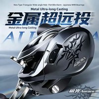 HASIDA Metal Rotor Aurora Baitcasting Reel Double Spool Long Casting 8kg Drag Power for Bass Pike Saltwater Freshwater