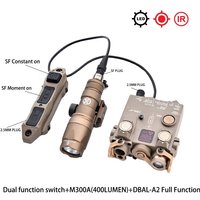 WADSN Nylon DBAL A2 Full-Function Red Green Blue IR Laser Light White LED Flashlight M300A Spotlight Dual Switch Dbal a2 Softair