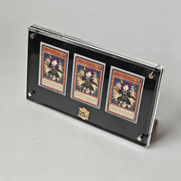 3-Slot Black Card Brick Display Stand Yu-Gi-Oh 25th Anniversary for Blue-Eyes White Dragon Dark Magician Collection No Cards