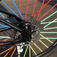 A Packet of Bicycle Riding Wheel Reflective Spokes Steel Ring Refit ABS Decoration Outdoor Sport Warning Strip Cycling Equipment