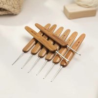 1.0mm-2.75mm Bamboo Handle Knitting Needles Bamboo Knitting Hooks DIY Crochet Hooks Needles for Weave Yarn Sewing Needles Tool