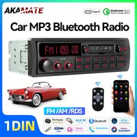 1Din Car Radio MP3 Player Bluetooth USB AUX FM AM RDS EQ Classic Multimedia Stereo For Porsche Mercedes BMW Audi Alfa Land Rover