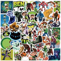 1 Pack Anime Sticker Ben 10 Action Figures Alien Omnitrix Four Arms Wildmutt Character Model Decorative Supplies Gift Toy